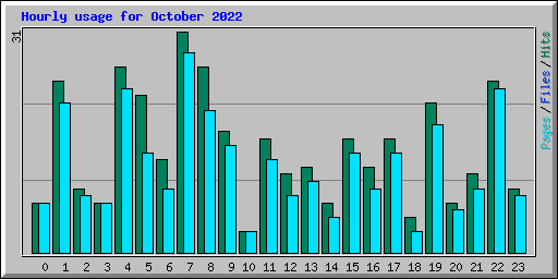 Hourly usage for October 2022