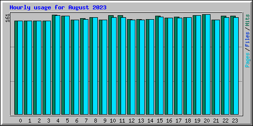 Hourly usage for August 2023