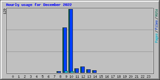 Hourly usage for December 2022
