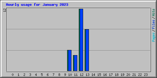 Hourly usage for January 2023