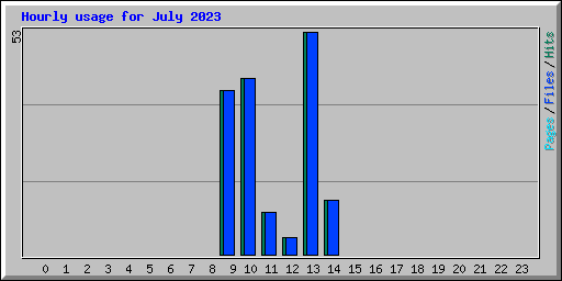 Hourly usage for July 2023